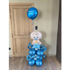 Folieballon op voetstuk met gepersonaliseerde heliumballon