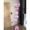 Gepersonaliseerde bubble helium met 3 ballonnen