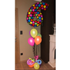 Cijfer helium gevuld met 5 helium ballonnen