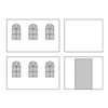 Zijwandenset boogramen met draagtas polyester ( voor vouwtent 4 x 8 )