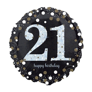 Nr.21 Glitter 21 zilver 18 inch