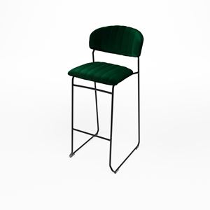 Barkruk velvet groen