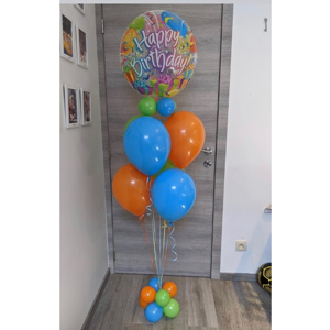 Bubble versierd met helium ballonnen