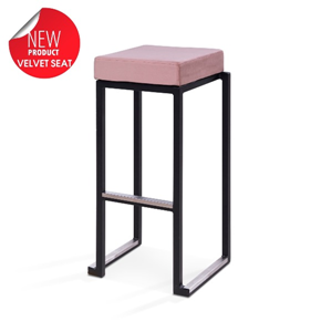 Kubo bar zwart met velvet pink kussen