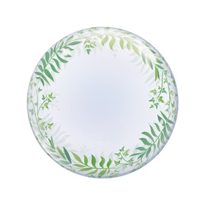 Nr.540 Personaliseerbare deco bubble groene bladeren 22 inch