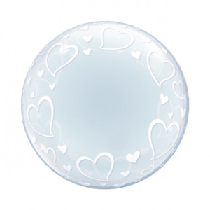 Nr.541 Personaliseerbare deco bubble harten 22 inch