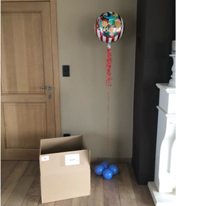 Ballon (post)pakket folie 18 inch helium gevuld