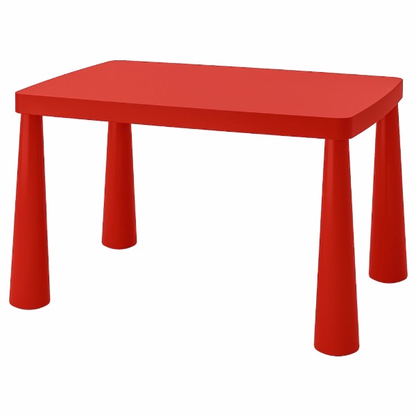 Junior pvc tafel rood