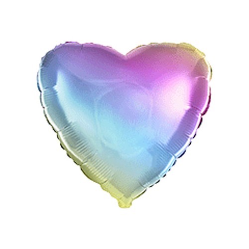 Nr.532 Folie multi color hart 18 inch